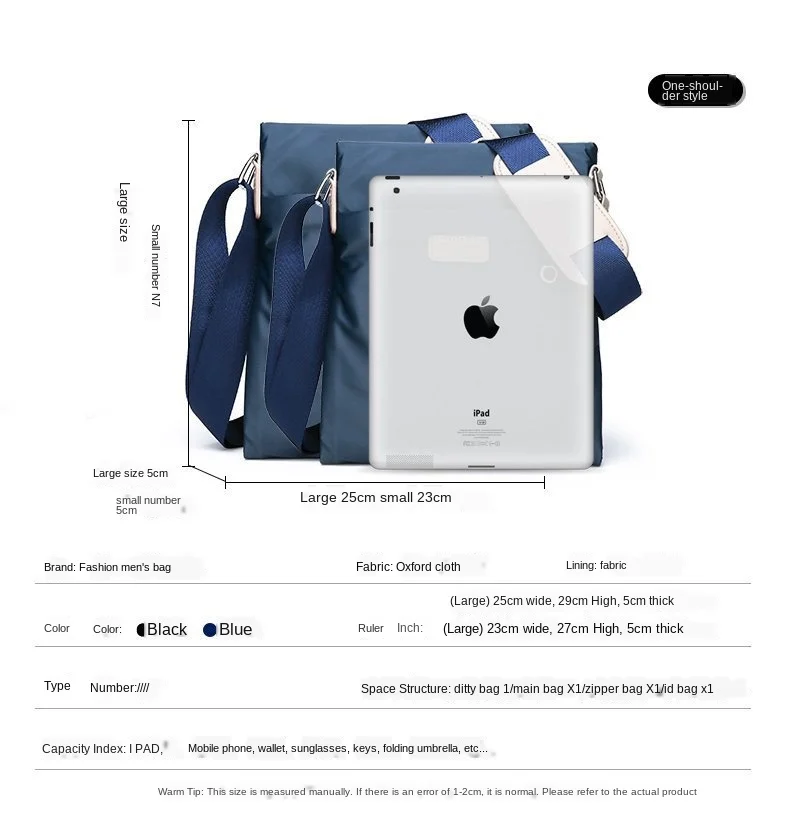 Bolsa masculina nova bolsa masculina grande capacidade