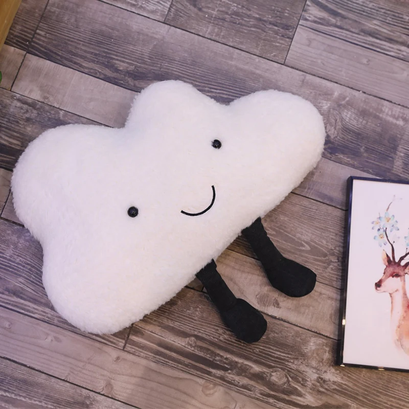 Koodykids, плюшевая подушка с облаком, декор для детской комнаты, Белая Подушка с облаком для маленьких мальчиков и девочек, декор для детской комнаты