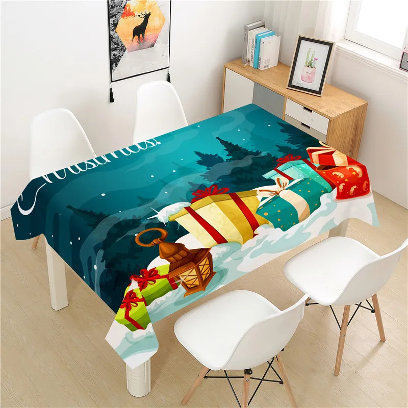 

Christmas Gifts Tablecloth polyester Hotel Picnic Table Rectangular Table Covers Home Dining Tea Table Decoration