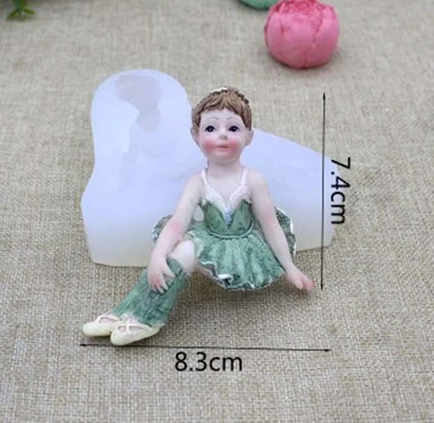 

wholesale !!!1pcs New Style Ballerina One (F1000) Silicone Handmade Fondant/mousse cake/aromatherapy/plaster DIY Mold