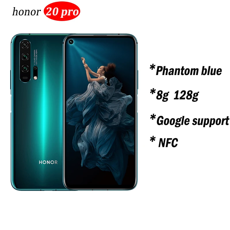Honor 20 honor 20 pro NFC мобильный телефон Kirin 980 Android 9,0 6,26 дюймов экран 3750 мАч батарея смартфон - Цвет: 8g128 green 20 pro