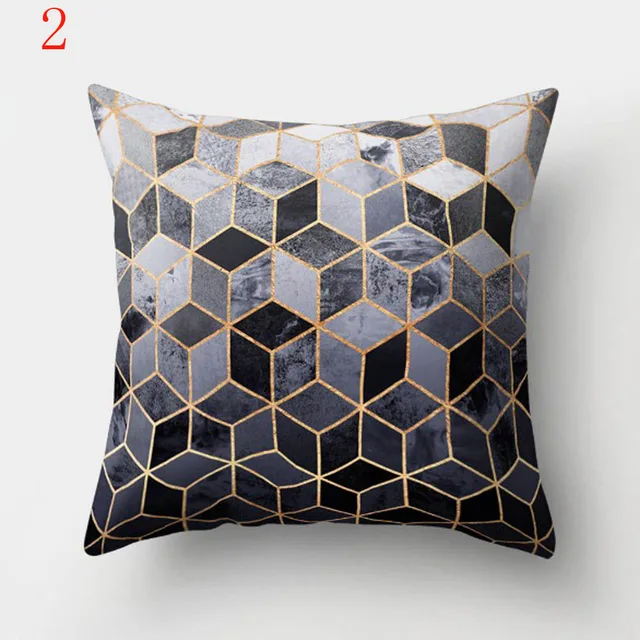 Geometric Printed Pillow Case Polyester Throw Pillow Cases Sofa Cushion Cover 45x45cm Home Decor Cotton Abstract pillowcase 6