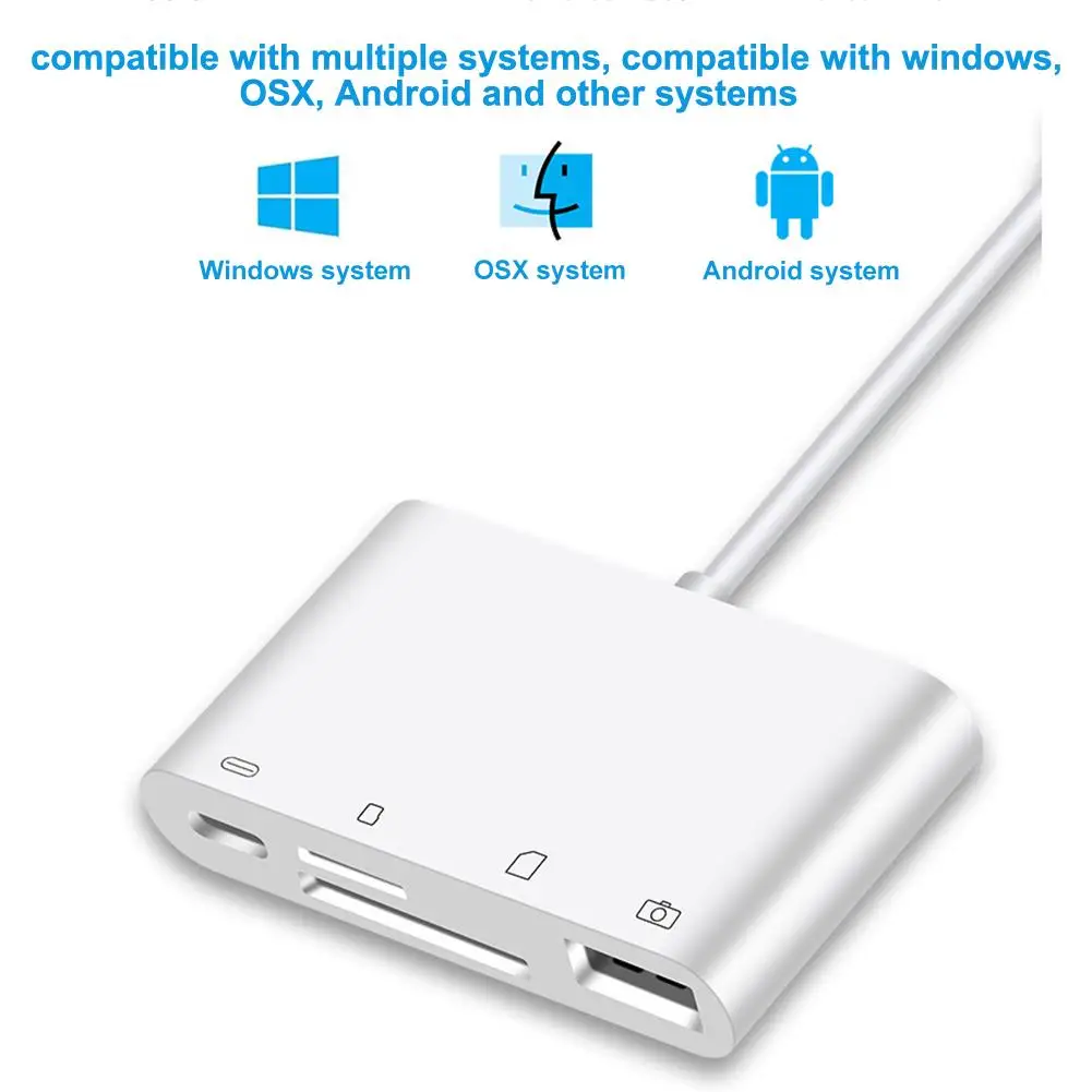 PD 3A тип c считыватель концентраторов к USB/CF/TF/SD для IPad Pro 11 &quot/12 9&quot 2018 Mac Book и т. д.