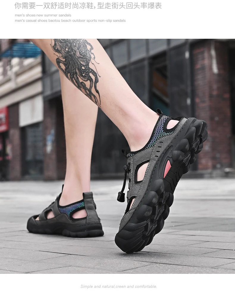Mayba Outdoor Sandalen atmungsaktive Mesh Schuhe Sommer Strands chuhe Größe 38-46 – Detail 26