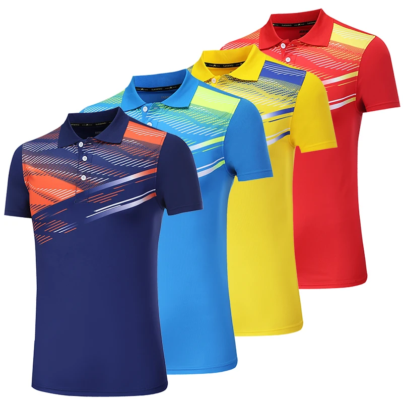 Polo shirts Men Short sleeve table tennis Jerseys Men golf t-shirts Team Badminton Shirt ,ping pong t-shirt Runing shirts