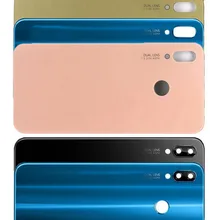 Capa de vidro para câmera para huawei p20 lite, painel traseiro da porta da câmera + lente da câmera capa traseira p20 lite