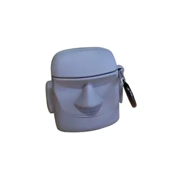 

Stone Statue Protective Cover Silicone Case Shell with Carabiner for Huawei Freebuds 3