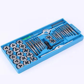 

40pcs/set M3-M12 Manual Screw Thread Metric Plugs Taps Wrench Die Screwdriver