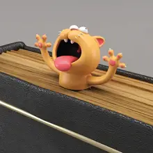 3D стерео мультфильм прекрасные закладки с животными милый Кот ПВХ материал ученик Дети школьные канцелярские принадлежности для детей подарок