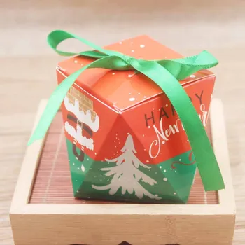 

New style 50PCS 6*5.5*5.5cm multi color Diamond-shaped candy box european-style wedding candy&chocolate box Christmas gift box