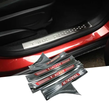 

4 Pcs ABS Chrome Inner Door Sill Scuff Plate Trim Interior Guard Pedal Cover For Chevrolet Trax 2014 - 2019 Car Styling