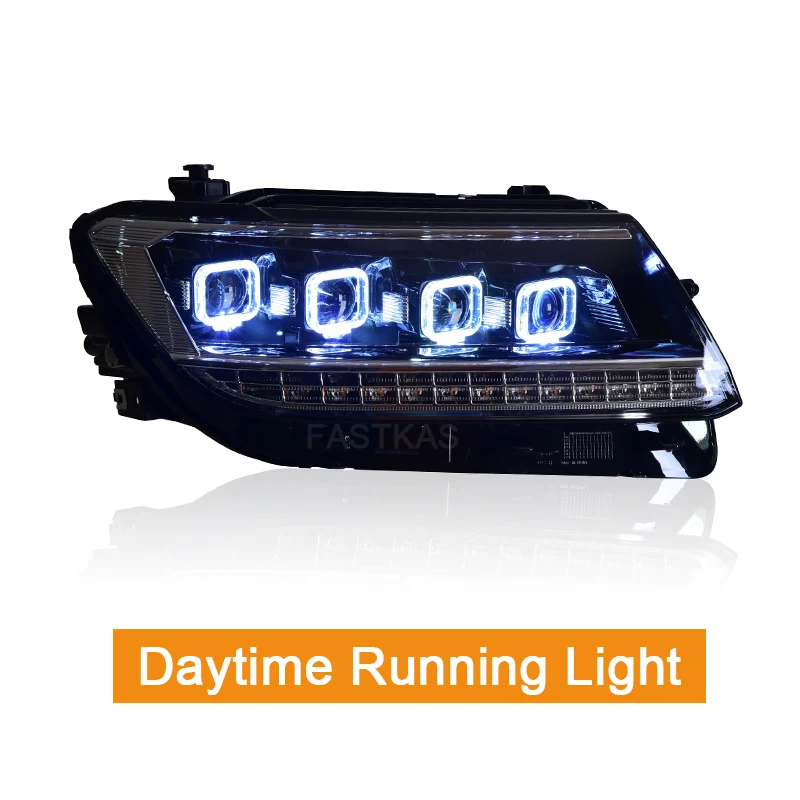 1 Pair LED Headlight Assembly for VW Volkswagen Tiguan with Full LED DRL High Low Beam Sequential Turning Signal