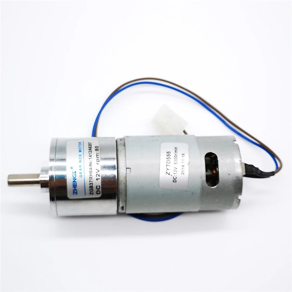 ZGB37 двигатель постоянного тока 12V80 поворот 555 мотор-редуктор PWM регулировка скорости положительный и отрицательный мотор-редуктор
