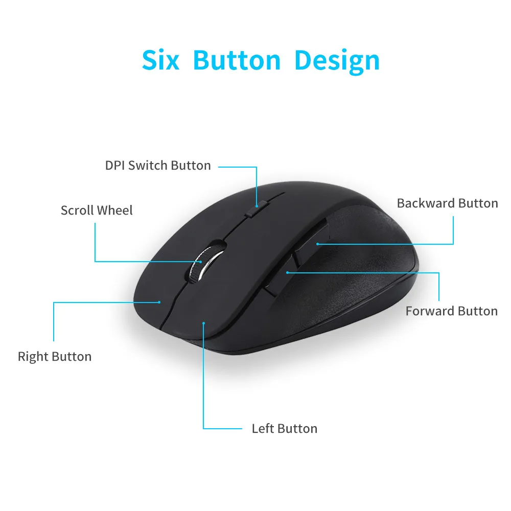 MODAO перезаряжаемая Bluetooth 4,0 и 2,4G Двухрежимная Беспроводная игровая мышь 6 кнопок для Windows Android для Mac Os 4 цвета