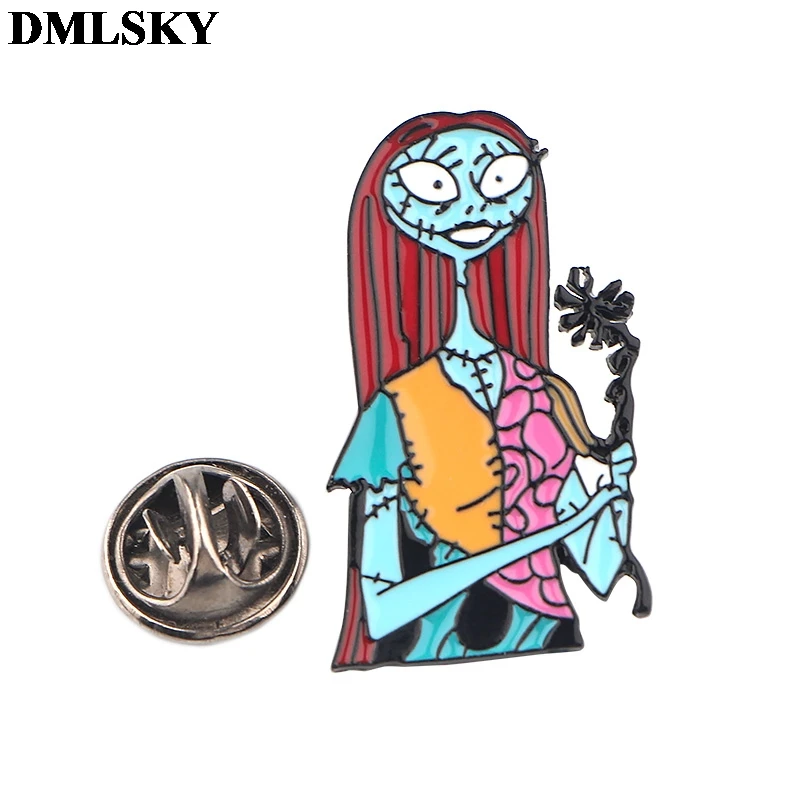 DMLSKY Кошмар перед Рождеством персонаж мультфильм металлические булавки эмаль броши для женщин мужчин Нагрудный значок M4002