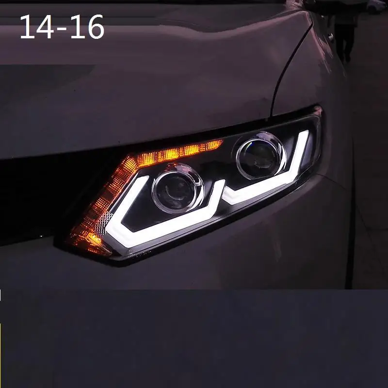 Para сборка Cob аксессуар авто Drl ходовые Assessoires светодиодные фонари автомобильные фары 14 15 16 для Nissan X-TRAIL