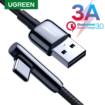 

Ugreen USB C Cable 90 Degree USB Type C to USB A Fast Charger Data Cable for Samsung S9 S8 Note 9 Mobile Phone Charging USB Cord