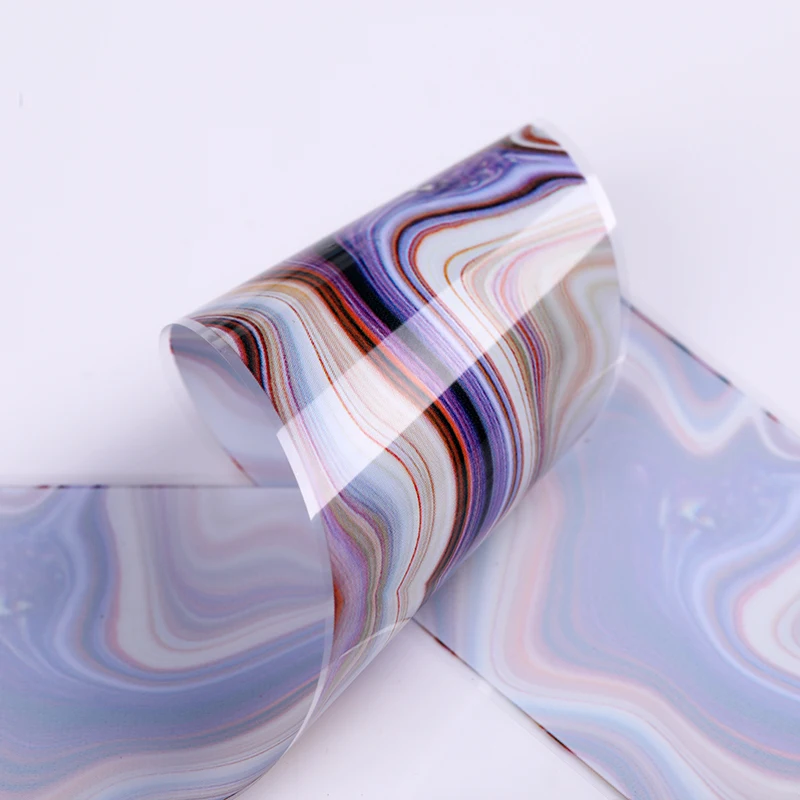 10 Pcs Nail Foils With Color Marble Flower Gilding Pattern Nail Transfer Foil Nails Art Decorations 4*20cm