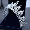 Wedding Hair Tiara Crystal Bridal Tiara Crown Silver Color Diadem Veil Tiaras Wedding Hair Accessories