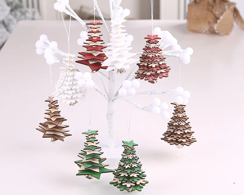 木质五角星雪花圣诞树_09