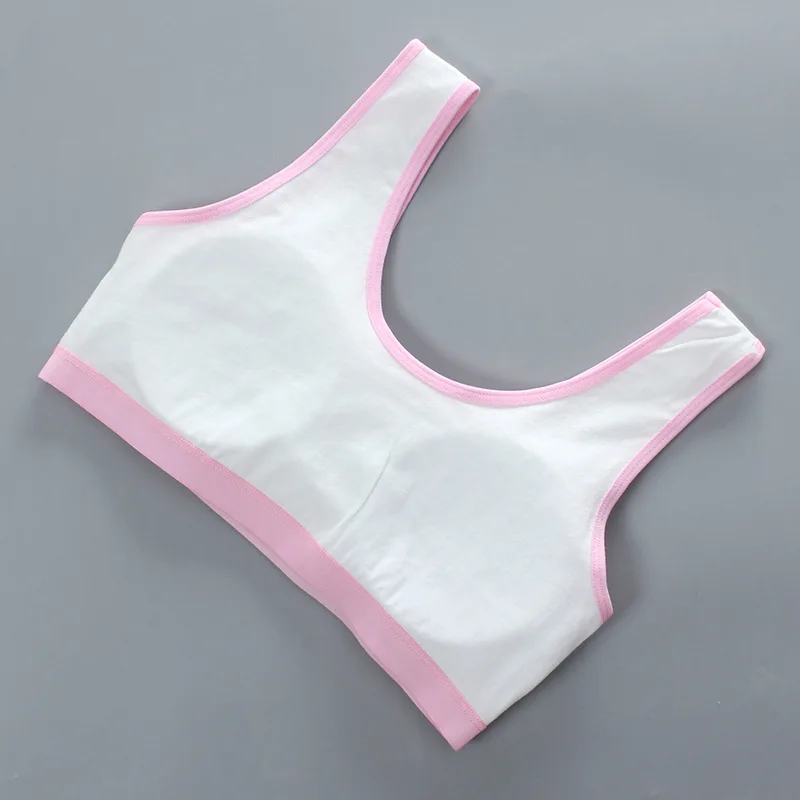 Pantie and Bra girls underwear vest development teens Suit Cotton vest Double Layer Puberty Little Girl's 1 set girls underwear