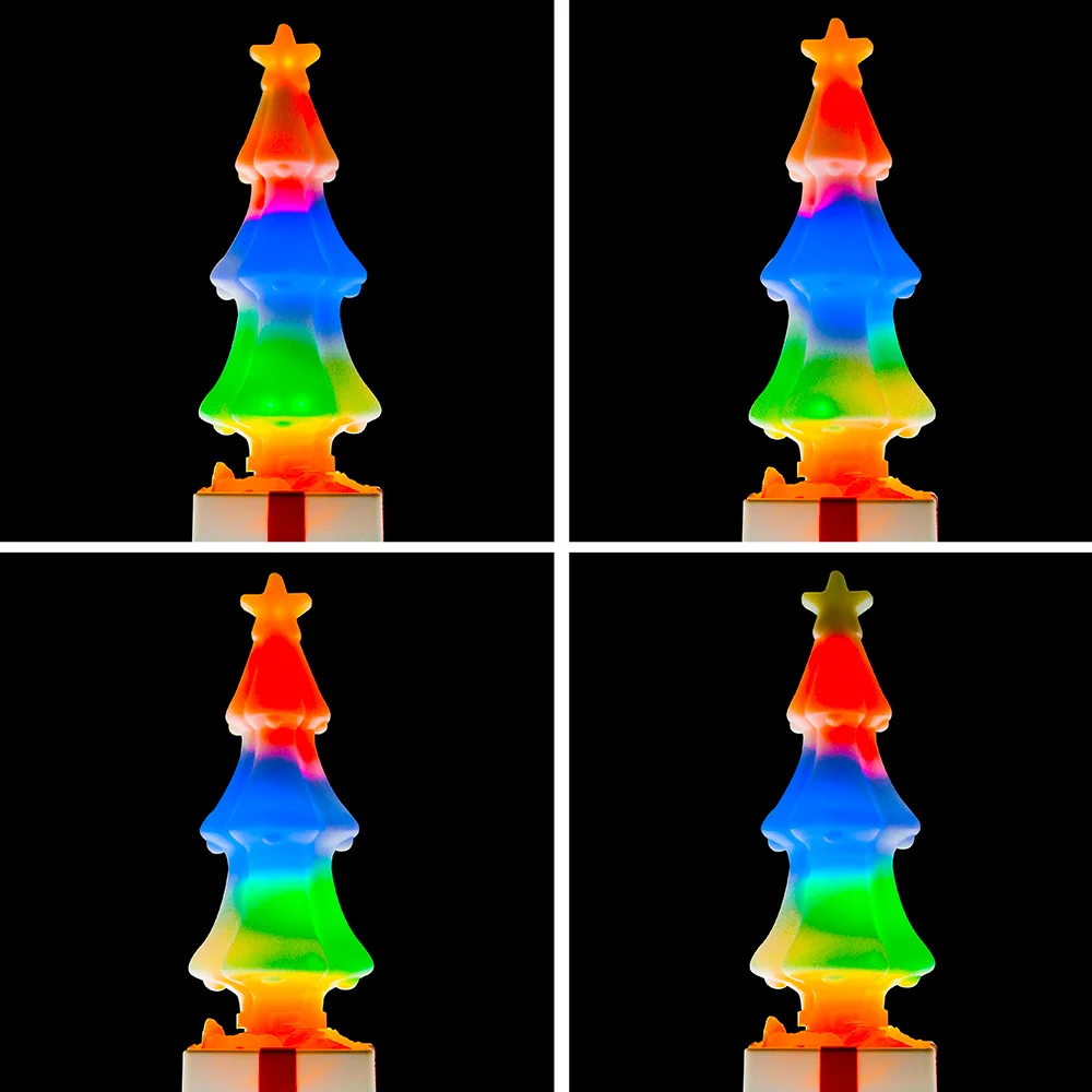

Colorful Flickering Christmas Tree Lamp Led RGB Night Light 3D Luminaria Decoration Bedroom for Kids USB 5W Warm White Salt Lamp
