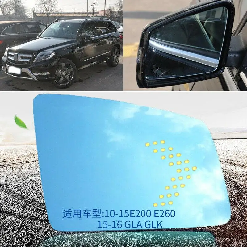 

For Benz GLK Rearview Mirror Glare Proof Blue Glasses Mirror Turn Signal Heated