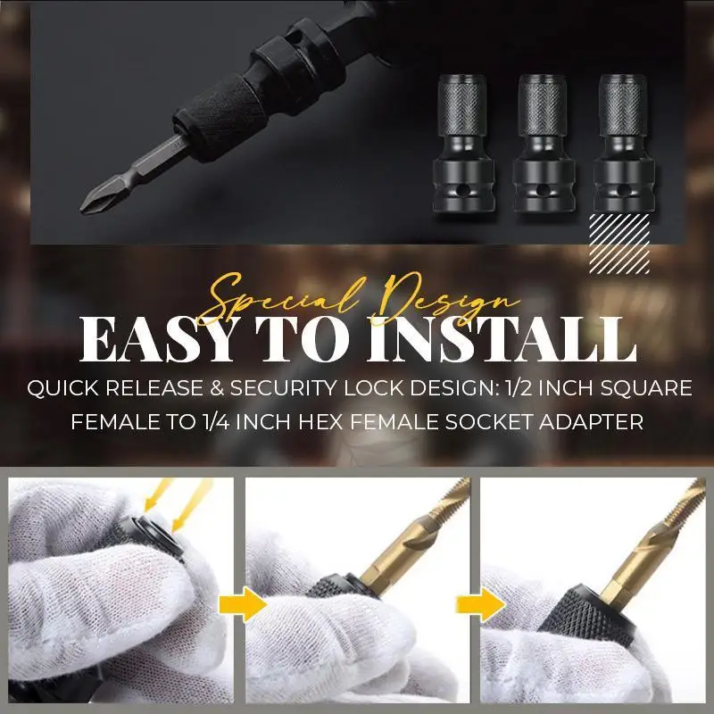 Hex Shank Socket Converter Wrench Socket Adapter Spanner Set Drive Converter Impact Tool dropshopping 2