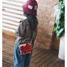 Сумка на плечо из искусственной кожи с бантом для маленьких девочек, сумка-мессенджер, Сумочка через плечо, сумочка-портфель