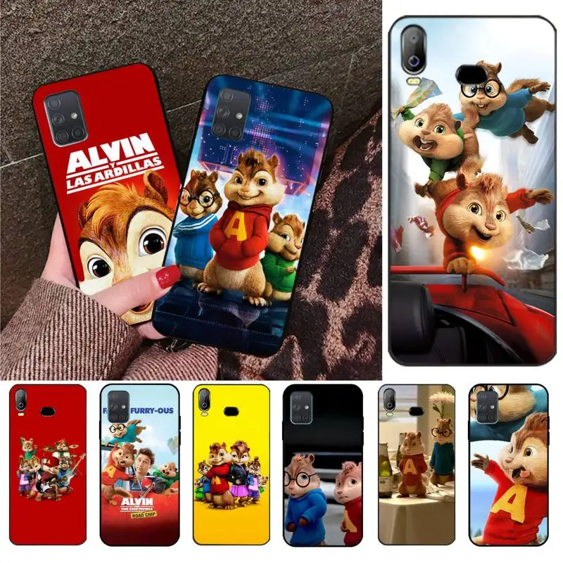 HPCHCJHM Alvin и чипсы ТПУ Черный чехол для телефона Корпус Корпуса Samsung A10 A20 A30 A40 A50 A70 A71