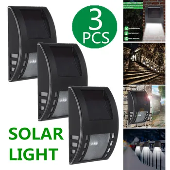 

1/2/3 Piece Solar Power LED Wall Light Dusk-to-Dawn Security Lamp Outdoor Street Light Area Lighting for Front door Patio Garden