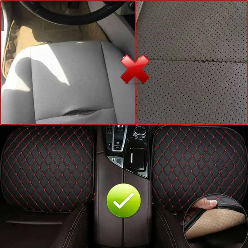 Дышащий чехол для сиденья автомобиля теплый с сумкой для хранения подушки черный+ красный линия