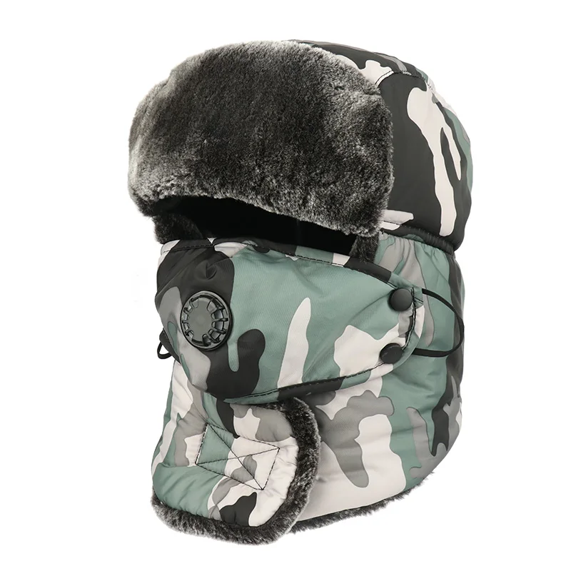 mad bomber trapper hat CAMOLAND Unisex Camouflage Bomber Hat Russia Ushanka Trapper Cap Male Waterproof Faux Fur Earflap Winter Snow Skiing Hats mens winter bomber hats Bomber Hats