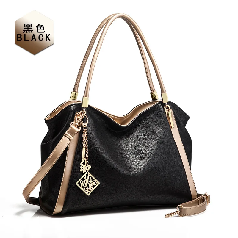 Black WxfbBaby, женские сумки, серые, черные, вместительные сумки, сумки на одно плечо, модная женская сумка, мягкая натуральная кожа, женская сумка, фабричная - Цвет: Black