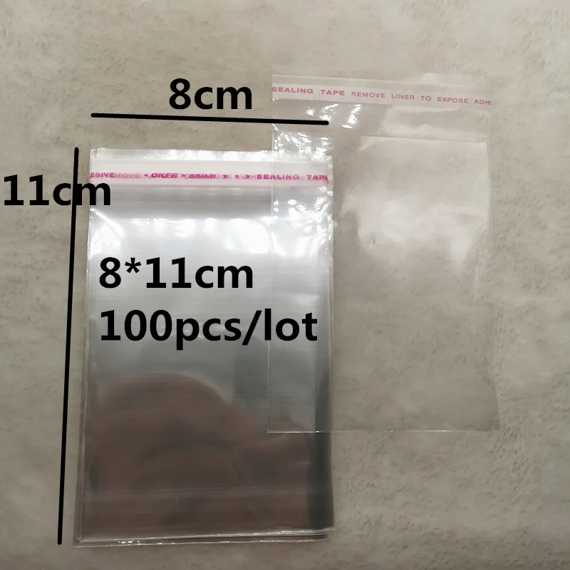 4x6-14x14cm различные модели герметичные полиэтиленовые пакеты прозрачные Opp пластиковые пакеты самоклеющиеся уплотнения ювелирных изделий делая мешок - Цвет: 8x11cm