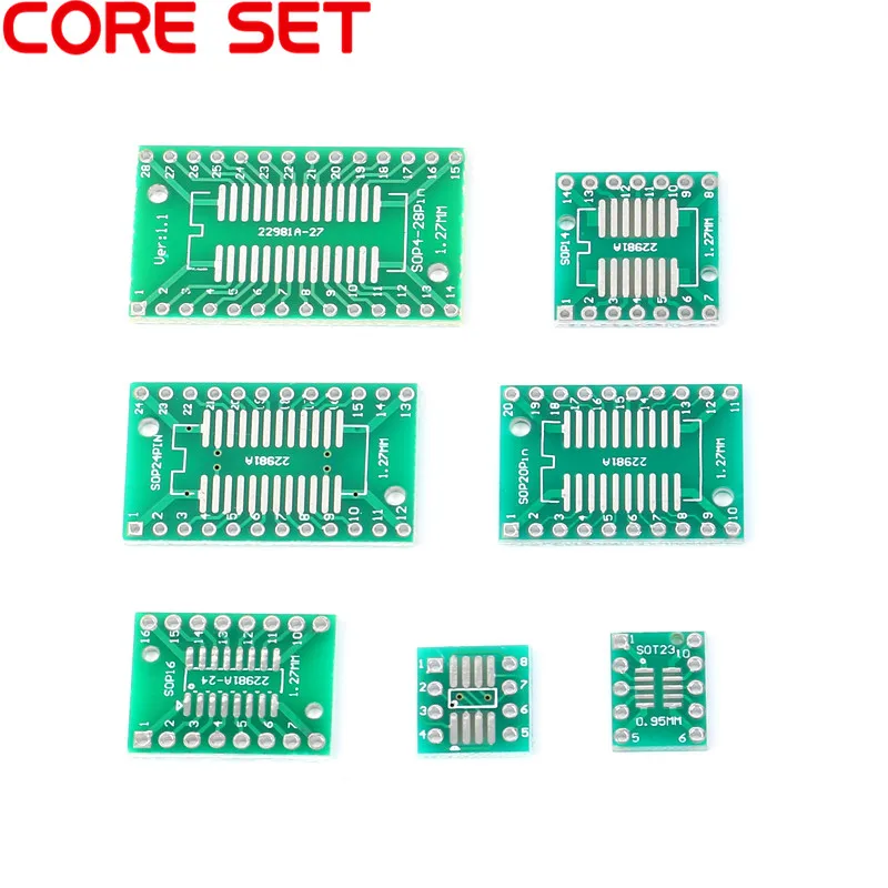 10 шт. PCB плата комплект SMD поворот в DIP адаптер конвертер пластина SOP MSOP SSOP TSSOP SOT23 8 10 14 16 20 28 SMT в DIP текстолит для печатной платы