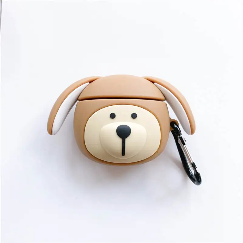 Для AirPods чехол 3D милый мультфильм корова собака свинья чехол с пингвином для Apple Airpods 2 Bluetooth беспроводные наушники зарядная коробка - Цвет: F