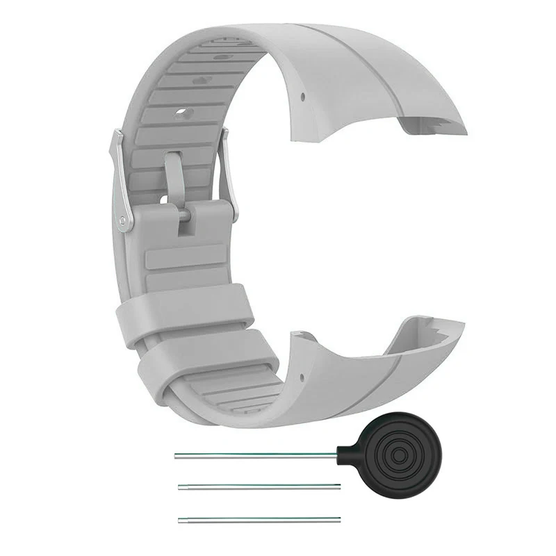light gray Jollychic силиконовый ремешок для часов на запястье сменный ремешок для часов для Polar M400 M430 gps бег спортивные умные часы ремешок на запястье - Цвет ремешка: light gray