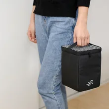 Botai натуральный продукт изолированный Ланч-бокс мешок квадратная колонна-образный Оксфорд ткань Bento коробка сумка портативный ручной квадратный слинг мешок Squ