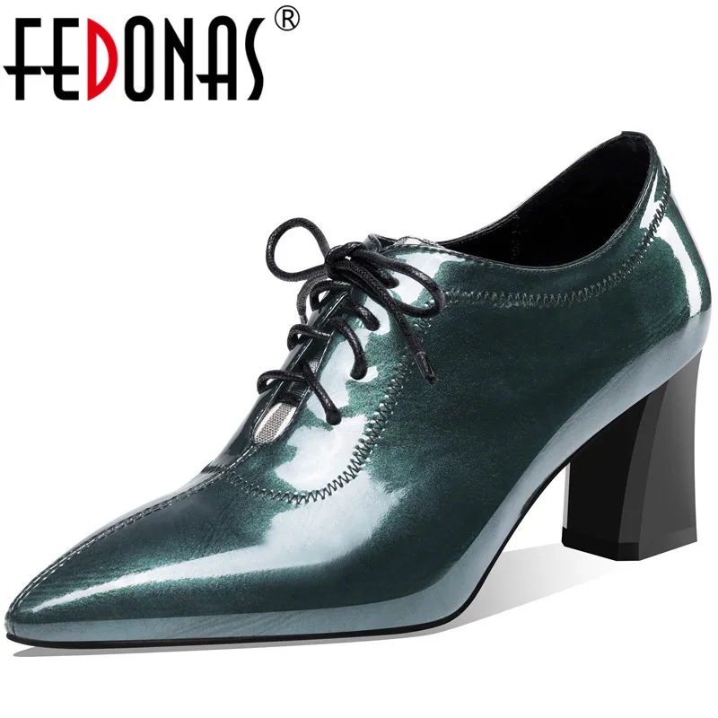 

FEDONAS Women Synthetic Party Shoes Prom Pumps Spring Summer Lace Up Platforms Pointed Toe High Heels Fashion Shoes Woman