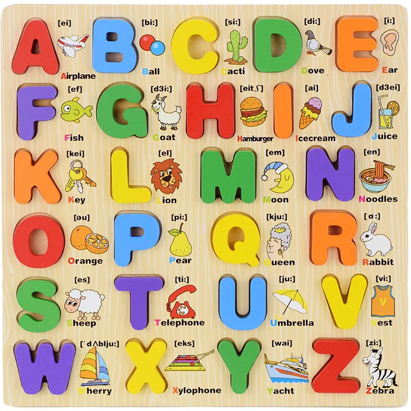 Montessori Toys Дошкольное Infantil малышей Деревянные Монтессори Алфавит числа математические игрушки языковое обучение Развивающие игрушки для детей подарок для детей - Цвет: Montessori Toys