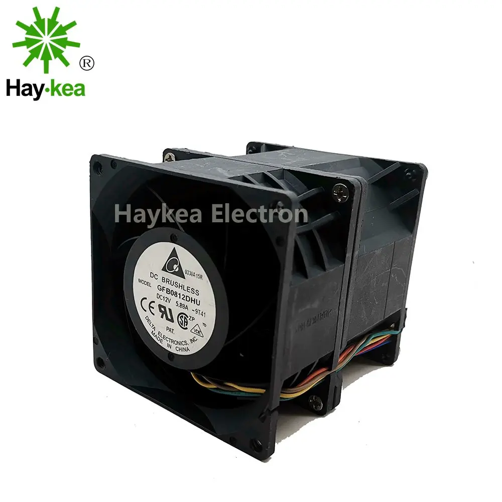 Для delta GFB0812DHU 80 мм 8 см Мощный двойной двигатель промышленные Охлаждающие вентиляторы DC 12 В 5.88A высокоскоростной вентилятор