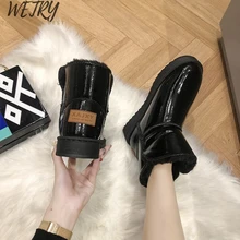 Женские ботинки высокого качества с натуральным мехом; Ботинки martin на шнуровке; женские ботильоны на меху; зимняя теплая женская обувь; европейский размер