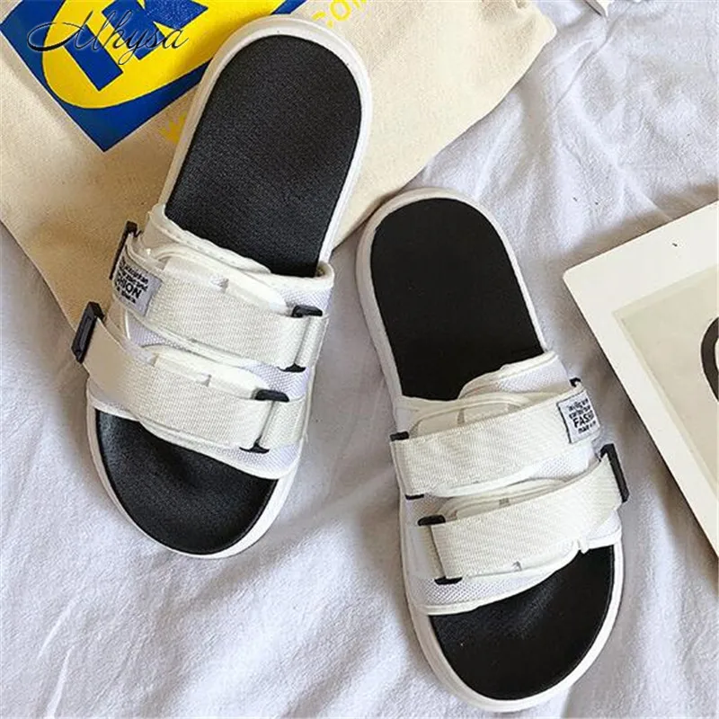 

2020 New Outdoor Beach Tide Sandals One-slip Men's Slippers Fashion Couples Drag Men And Women Sandals Outside Shoes