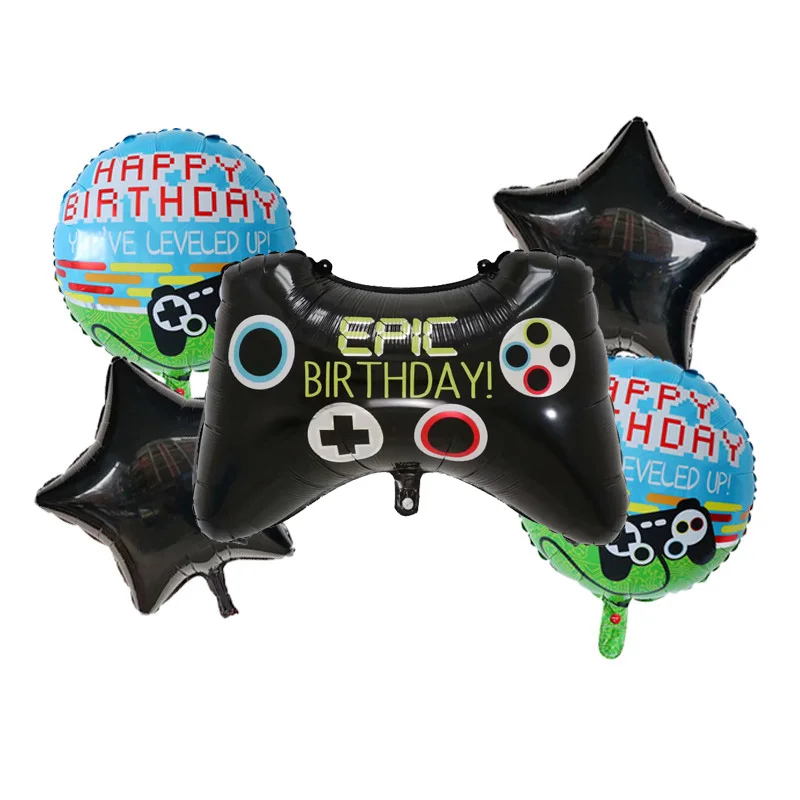 5 шт. черный геймпад фольгированные воздушные шары игры надувные pinata тематические вечерние шары День рождения вечерние украшения Детские воздушные шары