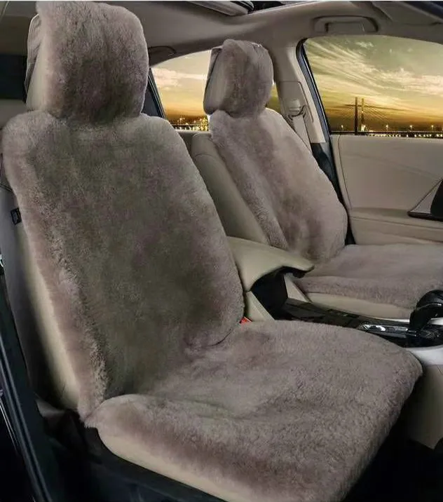 Короткая меховая накидка для автомобильного сиденья, зимняя теплая подушка для автомобильного сиденья, натуральный мех, Австралийская овчина, чехол для автокресла, аксессуары для автомобиля