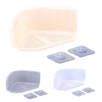 

Suction Cup Kitchen Bathroom Corner Storage Rack Organizer Shower Shelf white
