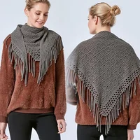 Fashion Solid Color Air Conditioning Warm Wool Knitted Shawl Women Winter Cold Cashmere Fringed Flower Hollow Triangle Scarf T78 1