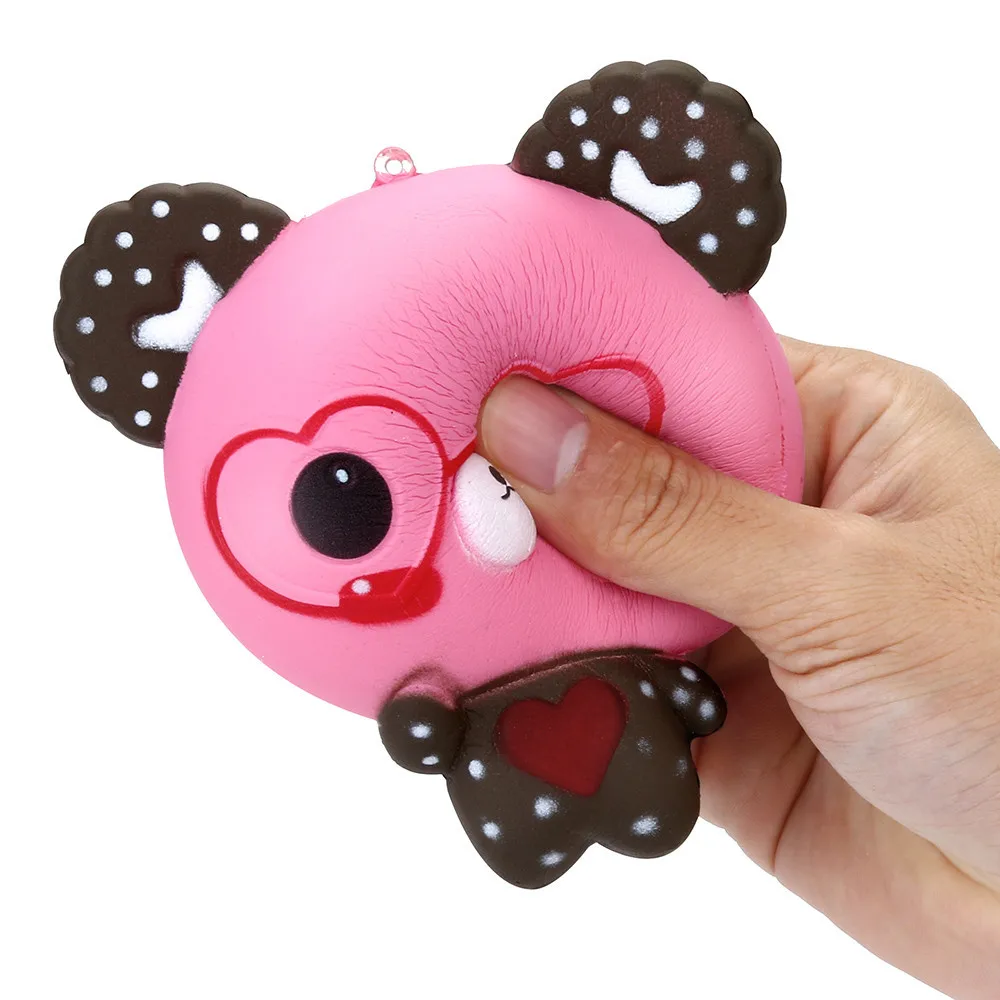 Cartoon Glasses Bear Squishies Slow Rising Squeeze Toys Stress Reliever Toy antistress novelty Fun Toys Gift for Children #A