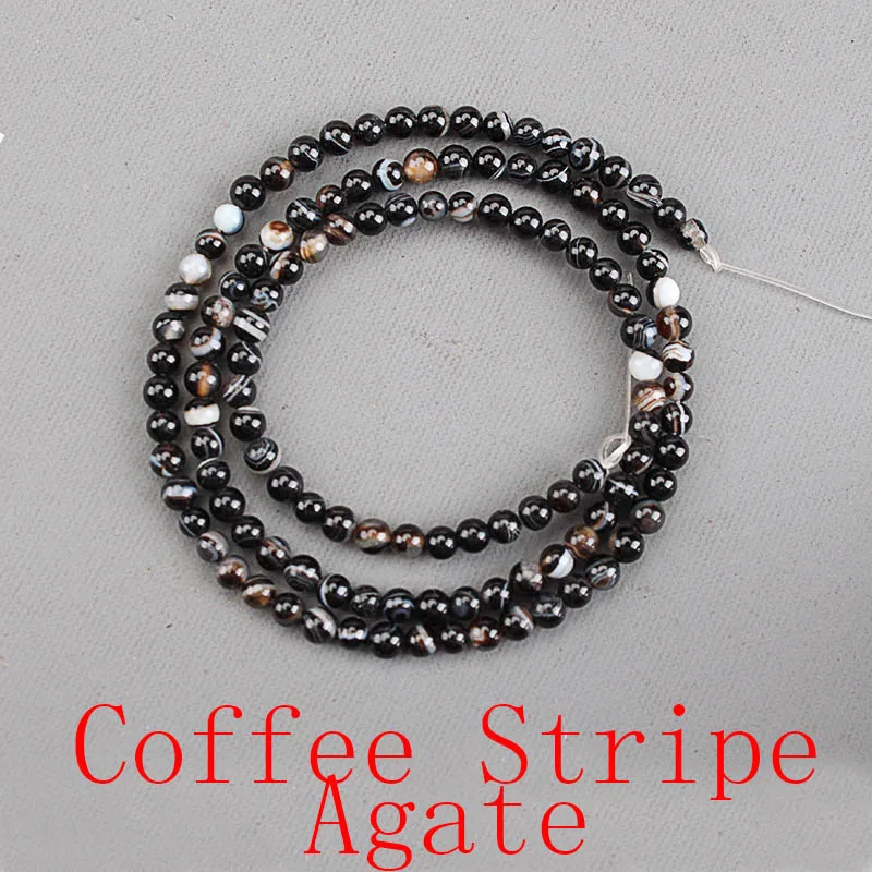 Coffee Agate Натуральный камень Агаты Амазонит гранат Turquoises Лазурит Круглые свободные бусины для самостоятельного изготовления ювелирных изделий браслет ожерелье 2 мм 3 мм - Цвет: Coffee Agate